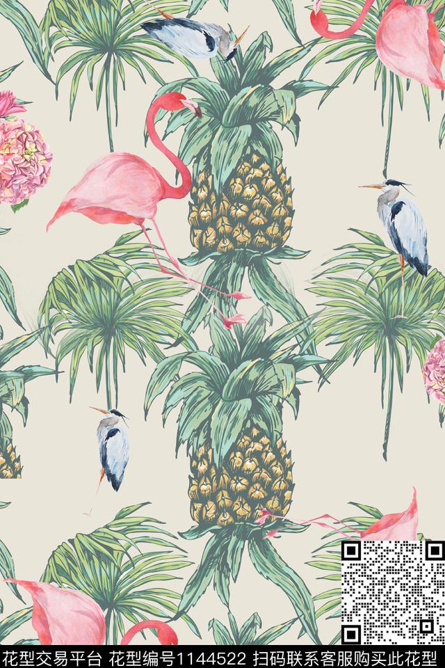 彩底花卉数码华亿平台高档旗袍数码印花华亿平台下载（图片编号: 1144522） - 瓦栏（Walan）