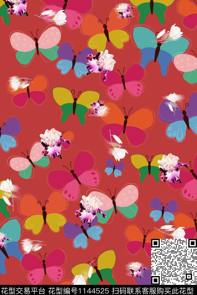 彩底花卉数码华亿平台高档旗袍数码印花华亿平台下载（图片编号: 1144525） - 瓦栏（Walan）