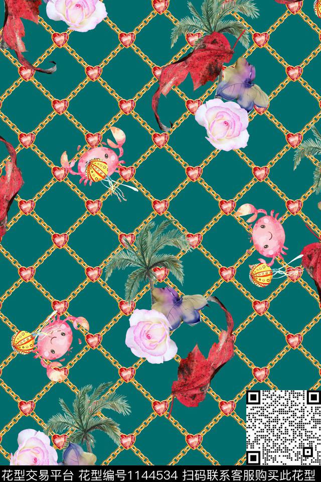 彩底花卉数码华亿平台高档旗袍数码印花华亿平台下载（图片编号: 1144534） - 瓦栏（Walan）