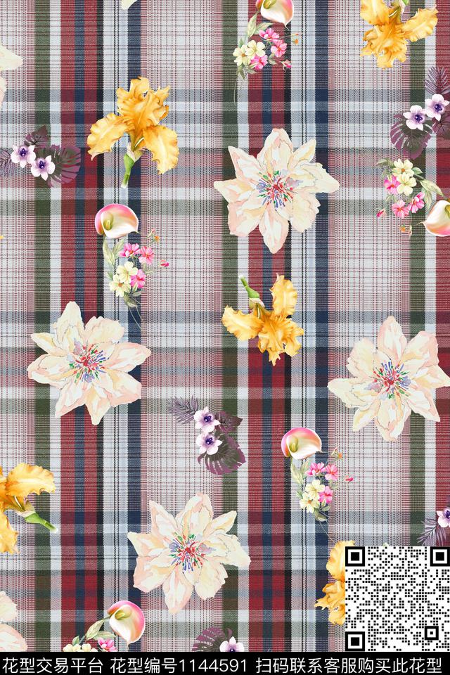 数码华亿平台大牌风高档旗袍数码印花华亿平台下载（图片编号: 1144591） - 瓦栏（Walan）