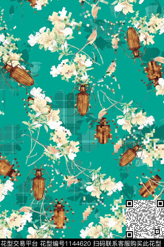 彩底花卉数码华亿平台高档旗袍数码印花华亿平台下载（图片编号: 1144620） - 瓦栏（Walan）