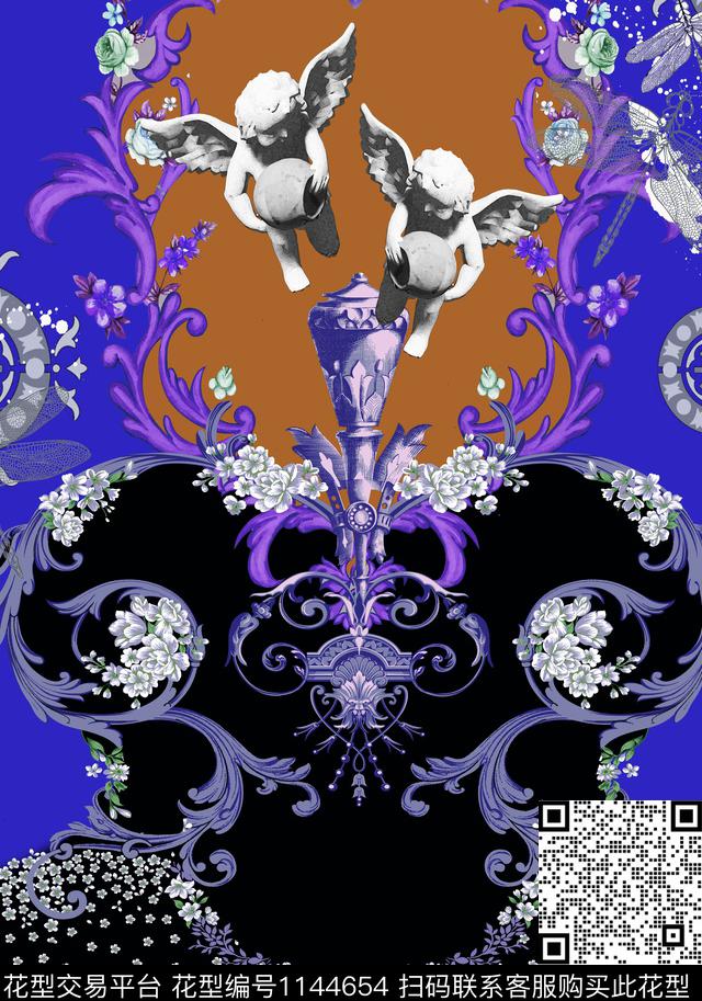 天使几何民族风数码印花华亿平台下载（图片编号: 1144654） - 瓦栏（Walan）