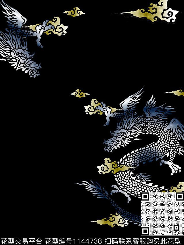 动物复古男装传统印花华亿平台下载（图片编号: 1144738） - 瓦栏（Walan）