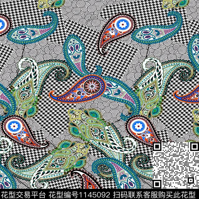 素雅复古数码华亿平台数码印花华亿平台下载（图片编号: 1145092） - 瓦栏（Walan）