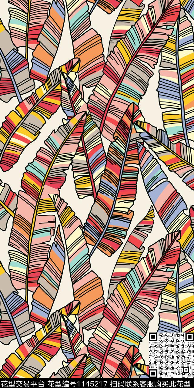 抽象大牌风复古数码印花华亿平台下载（图片编号: 1145217） - 瓦栏（Walan）