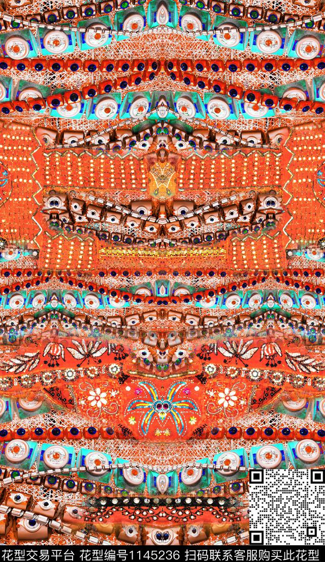 定位花棉麻中老年数码印花华亿平台下载（图片编号: 1145236） - 瓦栏（Walan）