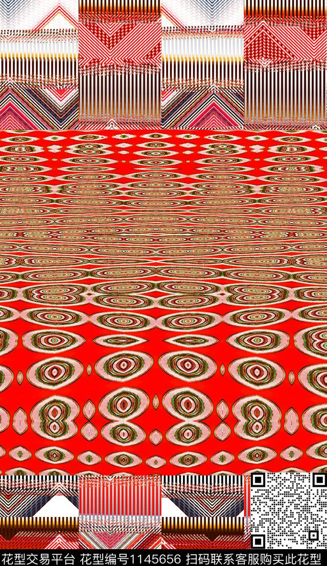 定位花几何中老年数码印花华亿平台下载（图片编号: 1145656） - 瓦栏（Walan）