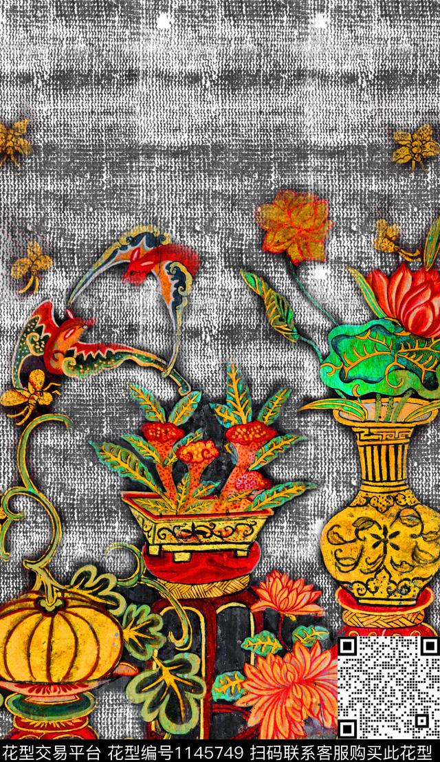 肌理中老年绣花华亿平台数码印花华亿平台下载（图片编号: 1145749） - 瓦栏（Walan）