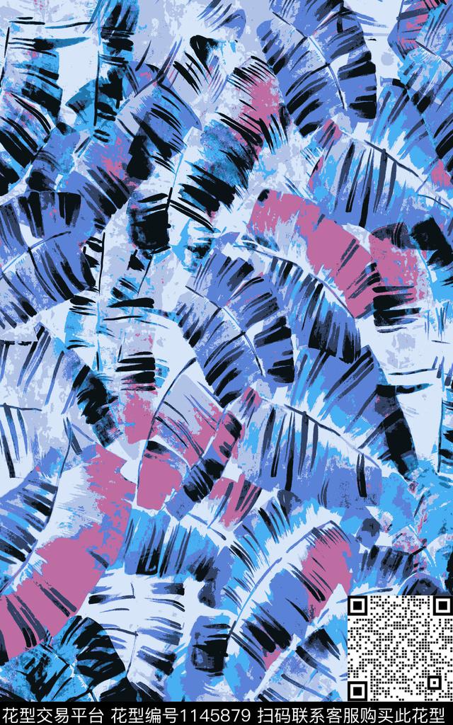 热带华亿平台绿植树叶棕榈树数码印花华亿平台下载（图片编号: 1145879） - 瓦栏（Walan）