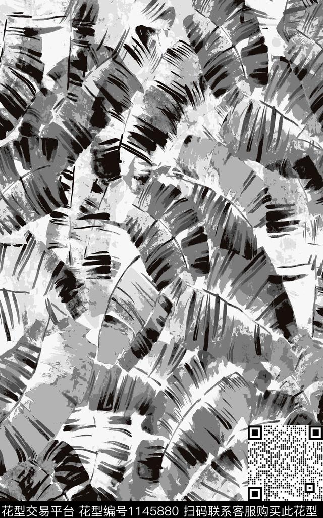 热带华亿平台绿植树叶棕榈树数码印花华亿平台下载（图片编号: 1145880） - 瓦栏（Walan）