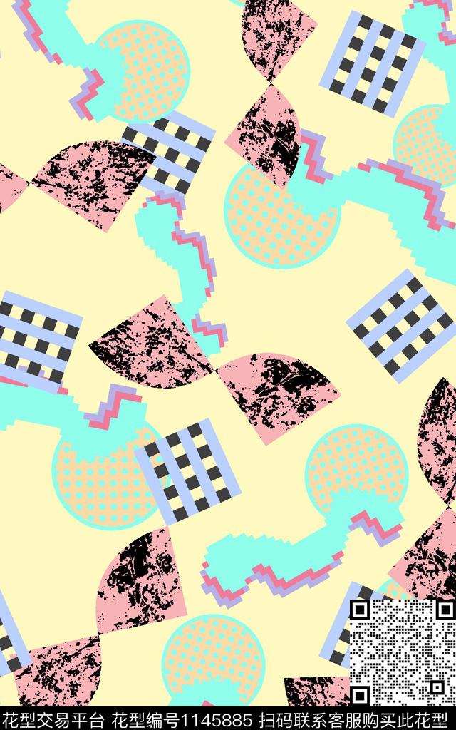 波普卡通趣味数码印花华亿平台下载（图片编号: 1145885） - 瓦栏（Walan）