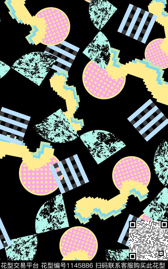 波普卡通趣味数码印花华亿平台下载（图片编号: 1145886） - 瓦栏（Walan）