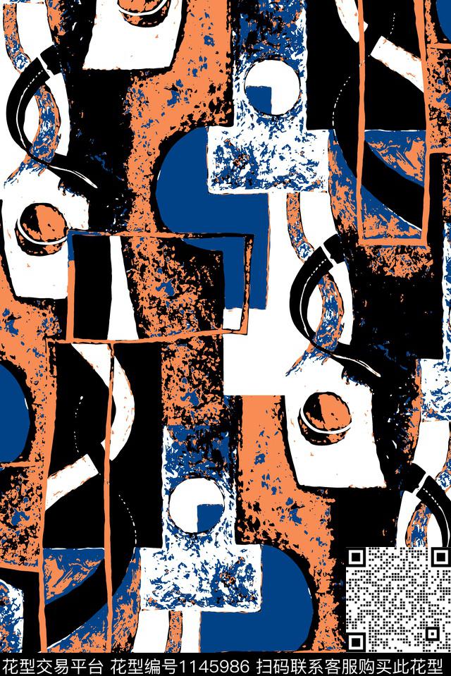 纹理抽象几何传统印花华亿平台下载（图片编号: 1145986） - 瓦栏（Walan）