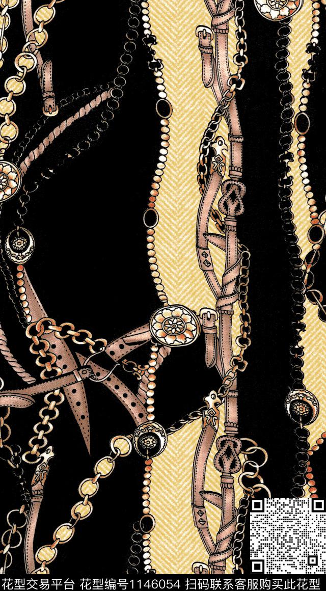 抽象风格化花卉大牌风数码印花华亿平台下载（图片编号: 1146054） - 瓦栏（Walan）