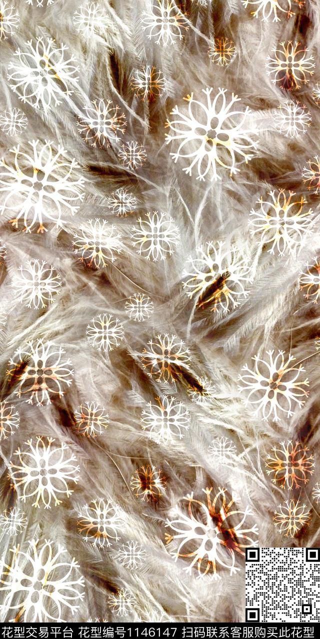 抽象棉麻大牌风数码印花华亿平台下载（图片编号: 1146147） - 瓦栏（Walan）