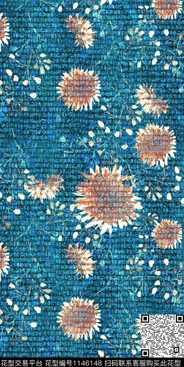 抽象棉麻大牌风数码印花华亿平台下载（图片编号: 1146148） - 瓦栏（Walan）