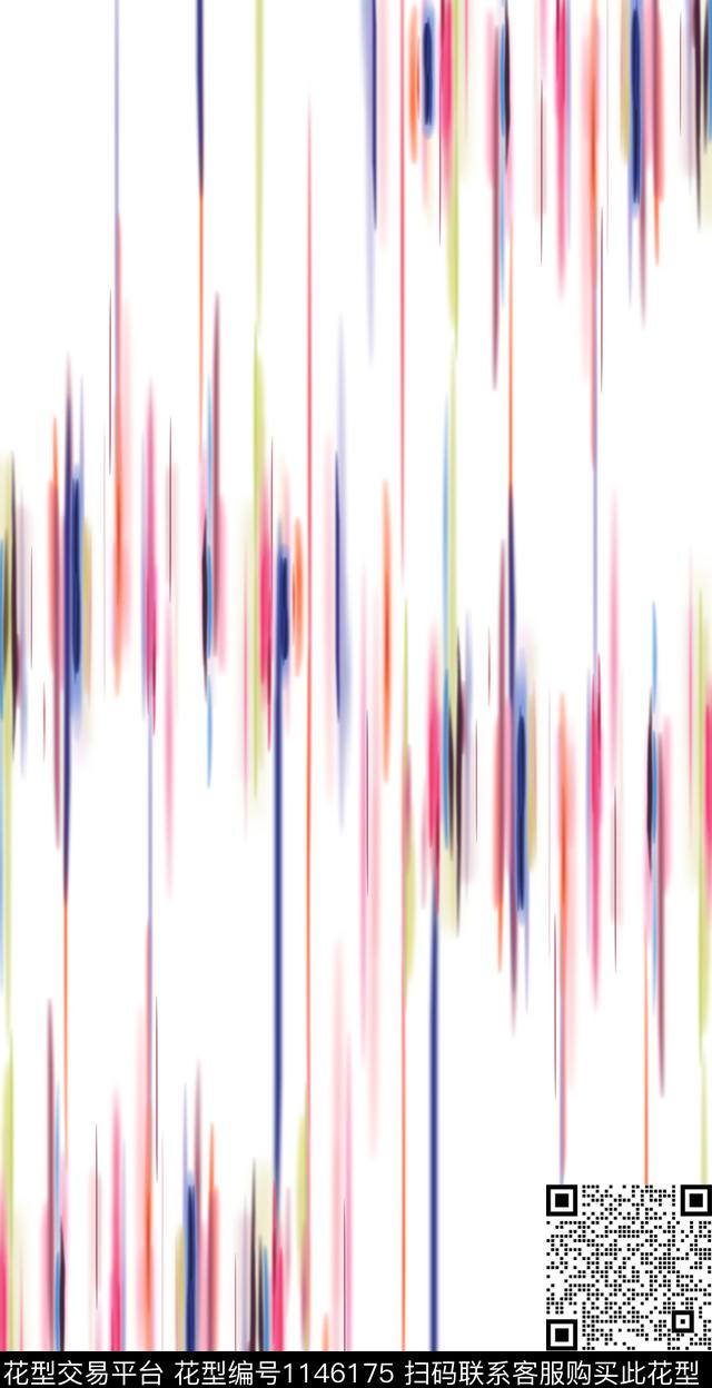 抽象条纹休闲数码印花华亿平台下载（图片编号: 1146175） - 瓦栏（Walan）