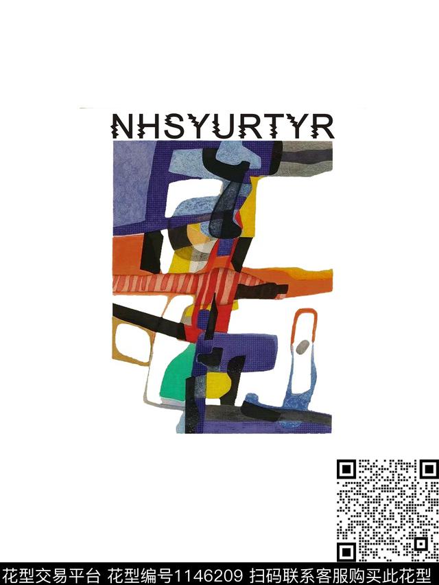 抽象男装数码华亿平台数码印花华亿平台下载（图片编号: 1146209） - 瓦栏（Walan）