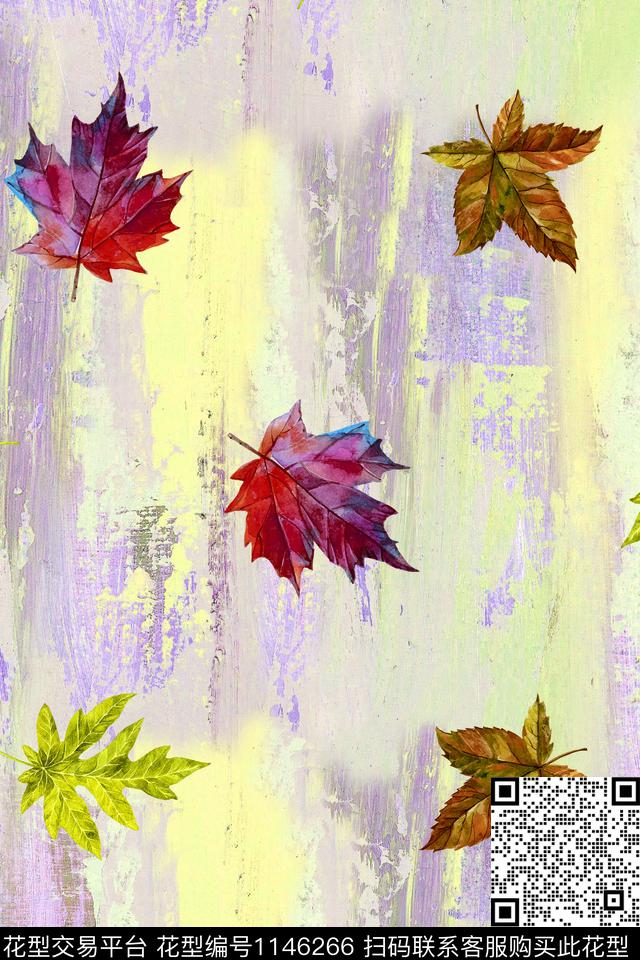 肌理绿植树叶刷漆数码印花华亿平台下载（图片编号: 1146266） - 瓦栏（Walan）