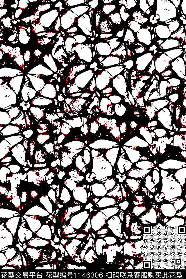 网纹斑点纹男装T恤华亿平台传统印花华亿平台下载（图片编号: 1146306） - 瓦栏（Walan）