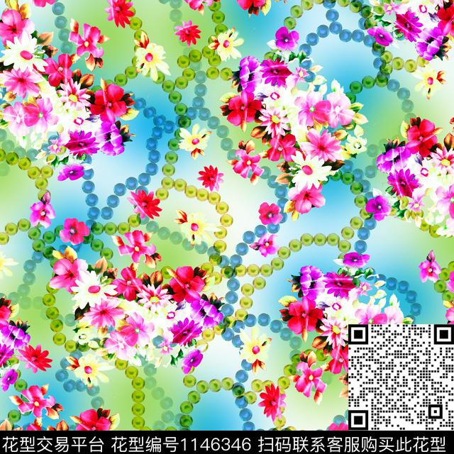大牌风小碎花数码华亿平台数码印花华亿平台下载（图片编号: 1146346） - 瓦栏（Walan）