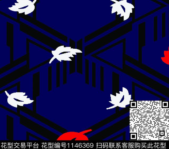 几何男装小碎花绿植树叶传统印花华亿平台下载（图片编号: 1146369） - 瓦栏（Walan）