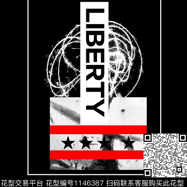 胸前独幅动物大牌风数码印花华亿平台下载（图片编号: 1146387） - 瓦栏（Walan）