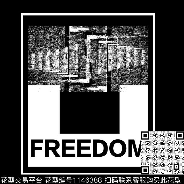 胸前独幅大牌风男装数码印花华亿平台下载（图片编号: 1146388） - 瓦栏（Walan）