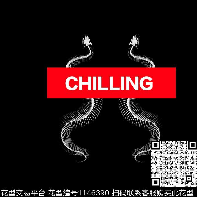 胸前独幅动物大牌风数码印花华亿平台下载（图片编号: 1146390） - 瓦栏（Walan）