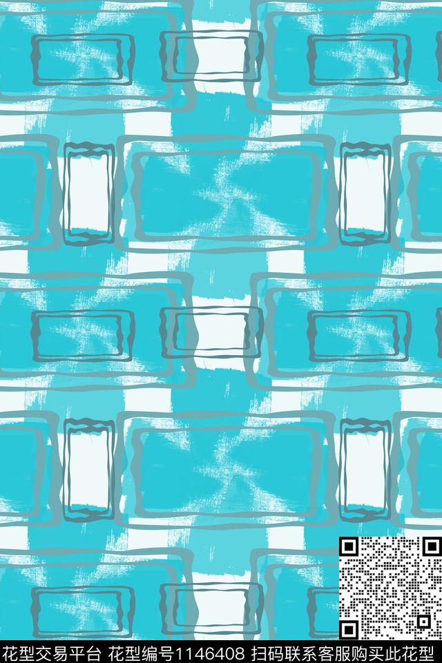 几何精致几何手绘线条笔触数码印花华亿平台下载（图片编号: 1146408） - 瓦栏（Walan）