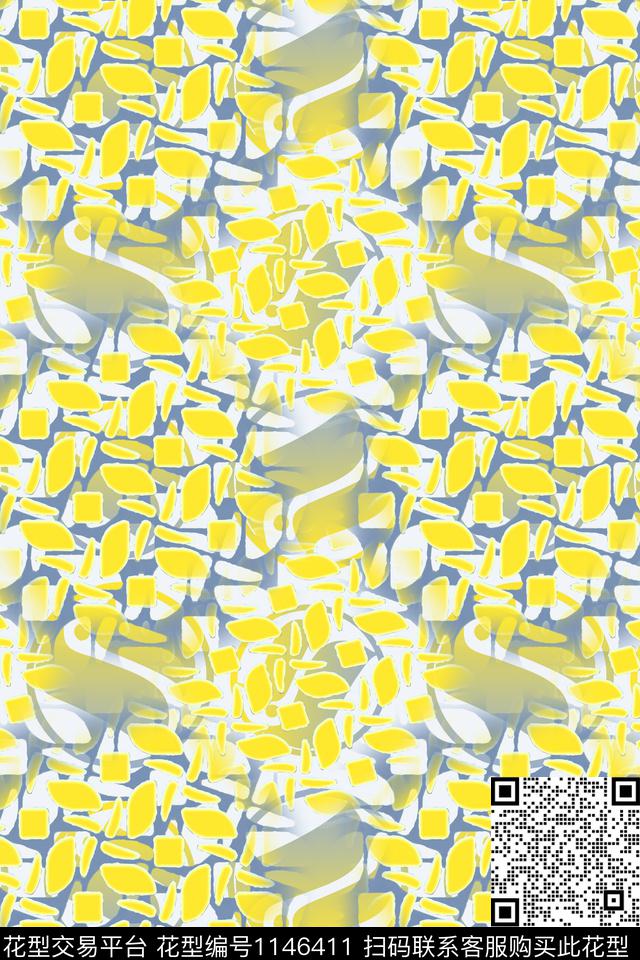 几何精致几何手绘线条笔触数码印花华亿平台下载（图片编号: 1146411） - 瓦栏（Walan）