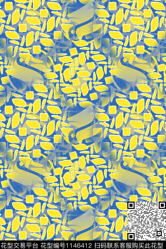 几何精致几何手绘线条笔触数码印花华亿平台下载（图片编号: 1146412） - 瓦栏（Walan）