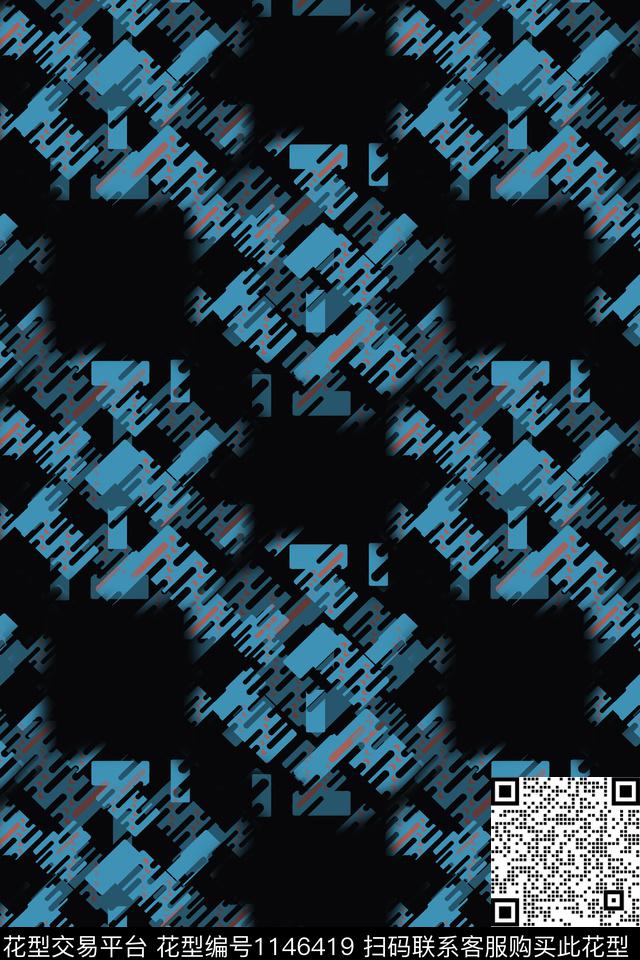 几何精致几何手绘线条笔触传统印花华亿平台下载（图片编号: 1146419） - 瓦栏（Walan）