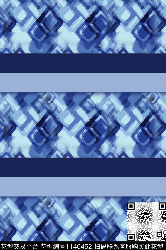 几何精致几何条纹混搭数码印花华亿平台下载（图片编号: 1146452） - 瓦栏（Walan）