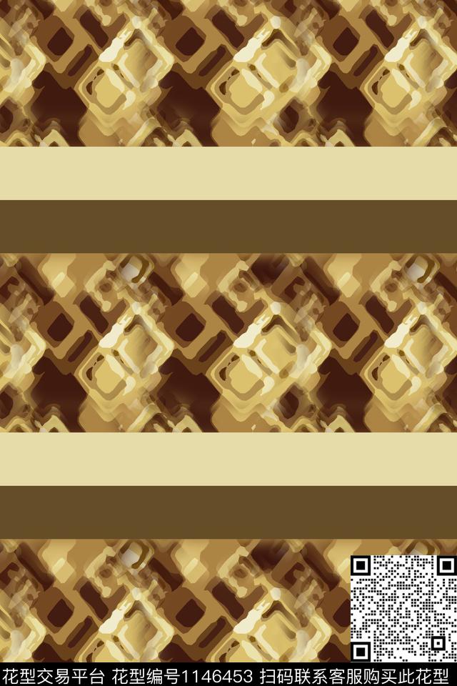 几何精致几何条纹混搭数码印花华亿平台下载（图片编号: 1146453） - 瓦栏（Walan）
