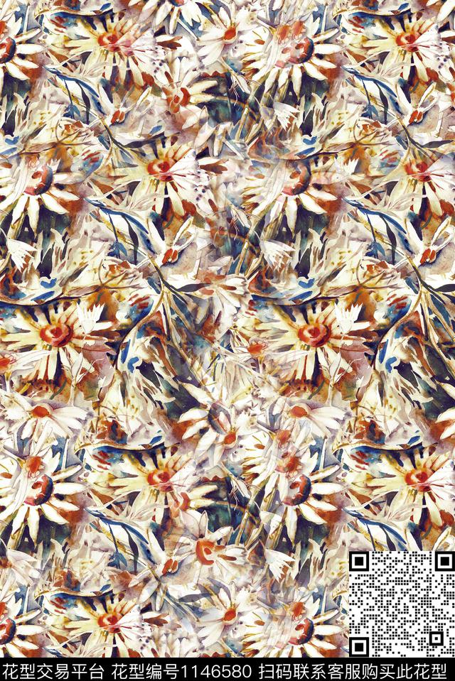 秋冬华亿平台肌理抽象数码印花华亿平台下载（图片编号: 1146580） - 瓦栏（Walan）