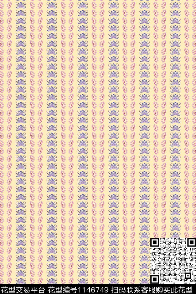 颜色梨花陀螺数码印花华亿平台下载（图片编号: 1146749） - 瓦栏（Walan）