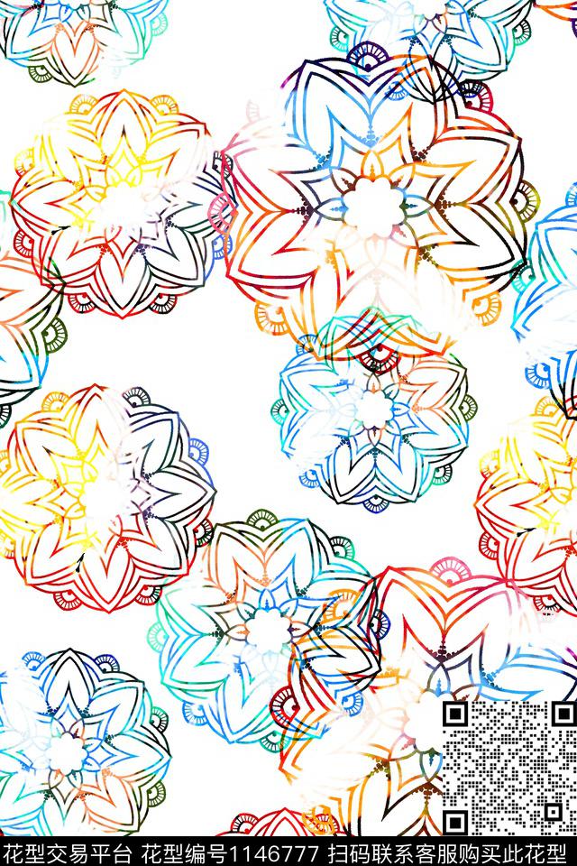 传统华亿平台新颖碰撞数码印花华亿平台下载（图片编号: 1146777） - 瓦栏（Walan）