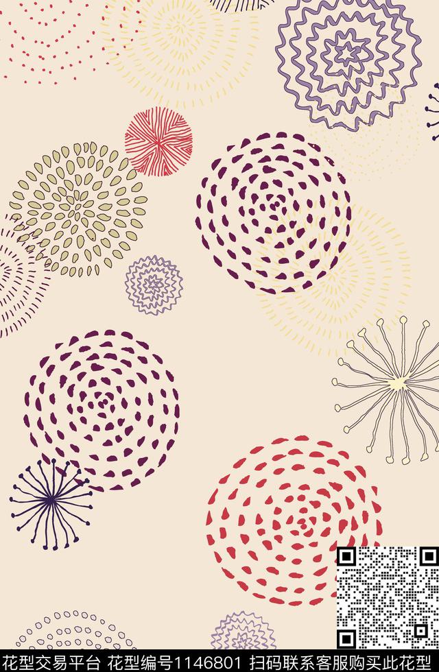 抽象休闲小清新传统印花华亿平台下载（图片编号: 1146801） - 瓦栏（Walan）