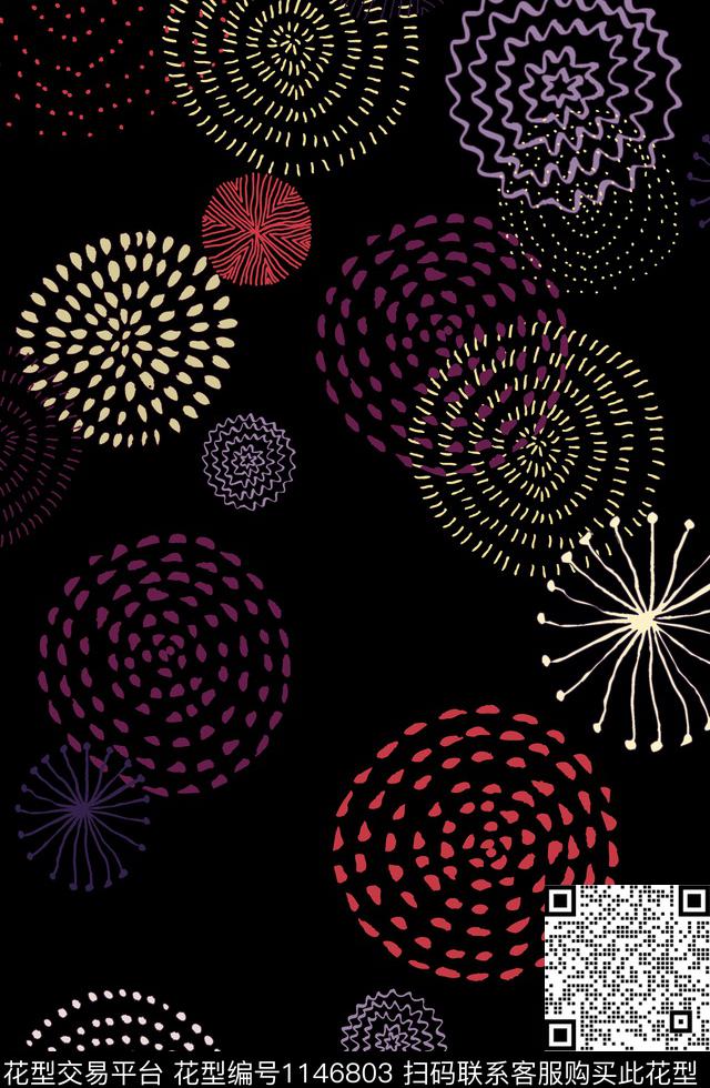 抽象休闲小清新传统印花华亿平台下载（图片编号: 1146803） - 瓦栏（Walan）