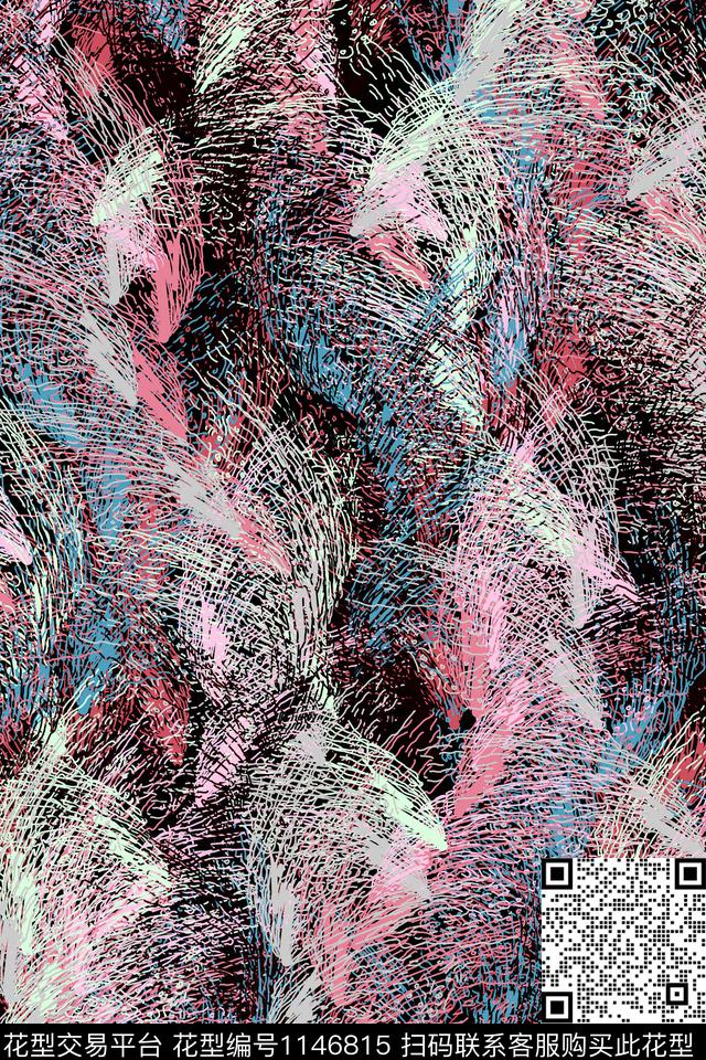 线条肌理抽象传统印花华亿平台下载（图片编号: 1146815） - 瓦栏（Walan）