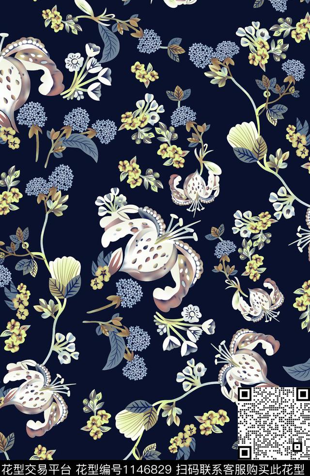 秋冬华亿平台大牌风数码华亿平台数码印花华亿平台下载（图片编号: 1146829） - 瓦栏（Walan）