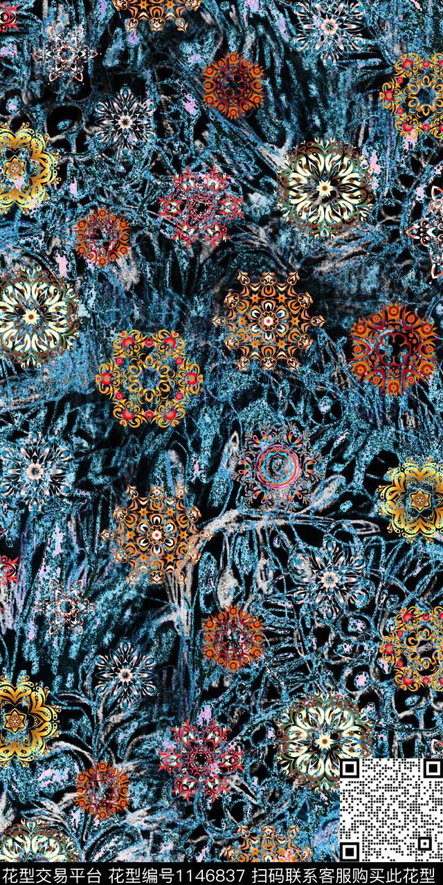 抽象大牌风数码华亿平台数码印花华亿平台下载（图片编号: 1146837） - 瓦栏（Walan）