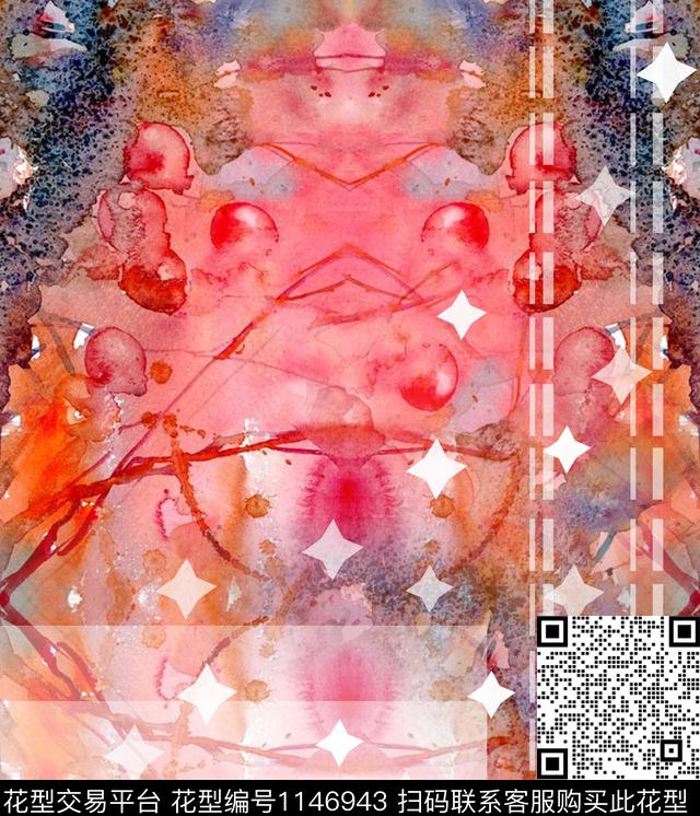 抽象定位花小碎花数码印花华亿平台下载（图片编号: 1146943） - 瓦栏（Walan）