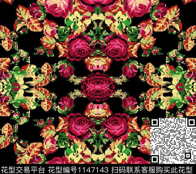 大牌风女装花卉传统印花华亿平台下载（图片编号: 1147143） - 瓦栏（Walan）