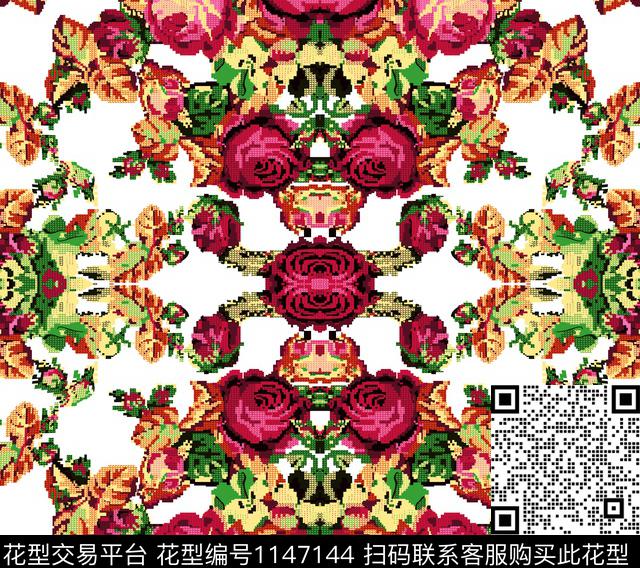 大牌风女装花卉传统印花华亿平台下载（图片编号: 1147144） - 瓦栏（Walan）