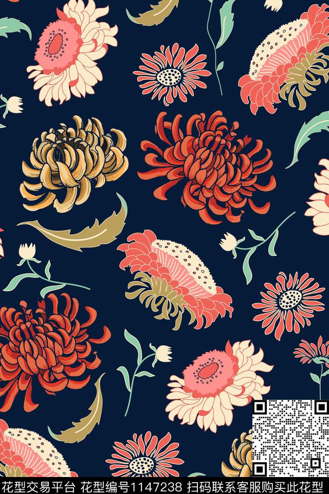 女装小碎花花卉数码印花华亿平台下载（图片编号: 1147238） - 瓦栏（Walan）