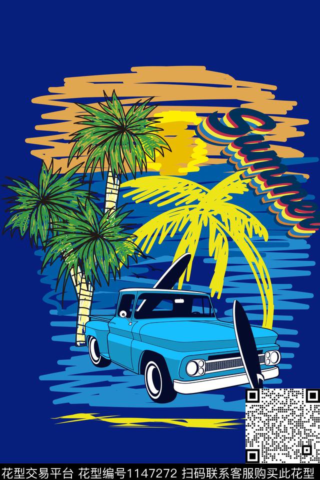 大牌风男装花卉数码印花华亿平台下载（图片编号: 1147272） - 瓦栏（Walan）