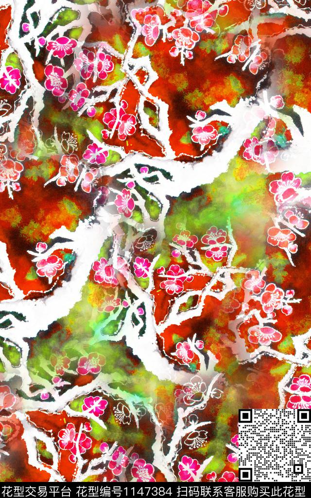 中老年中国风3D立体数码印花华亿平台下载（图片编号: 1147384） - 瓦栏（Walan）