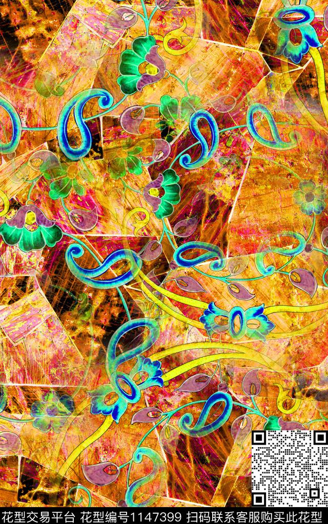 肌理数码华亿平台中老年数码印花华亿平台下载（图片编号: 1147399） - 瓦栏（Walan）